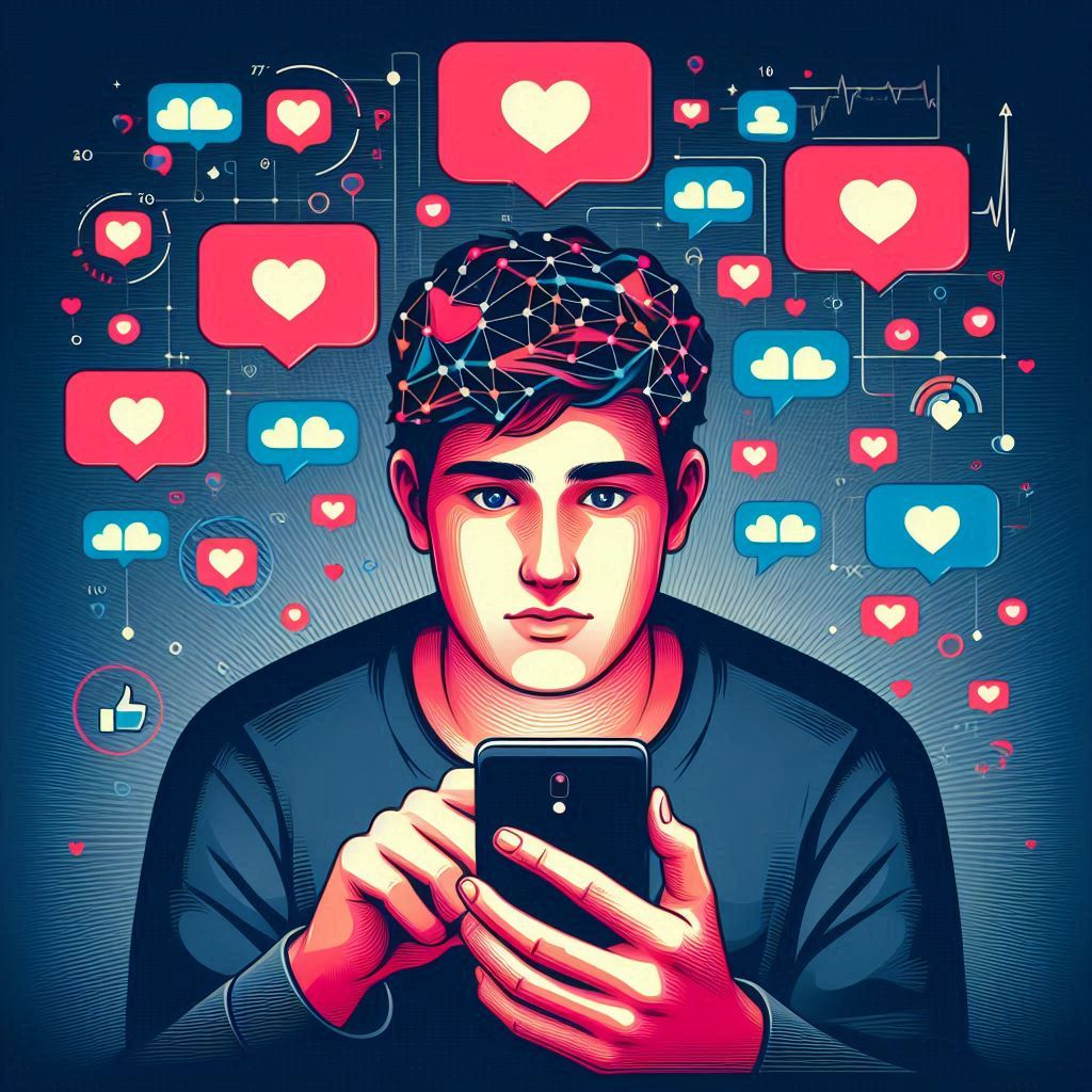 nastolatek w telefonie